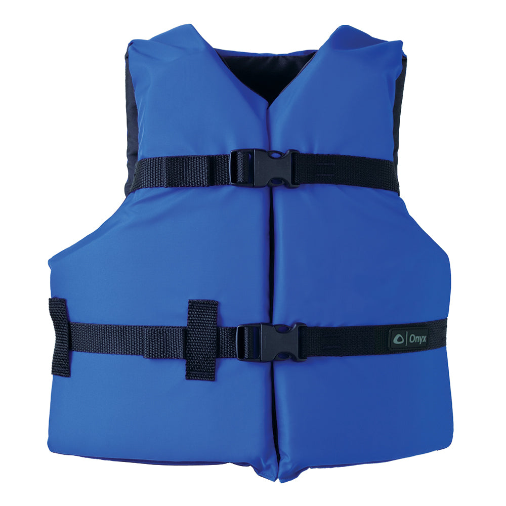 Onyx Nylon General Purpose Life Jacket - Youth 50-90lbs - Blue OutdoorUp