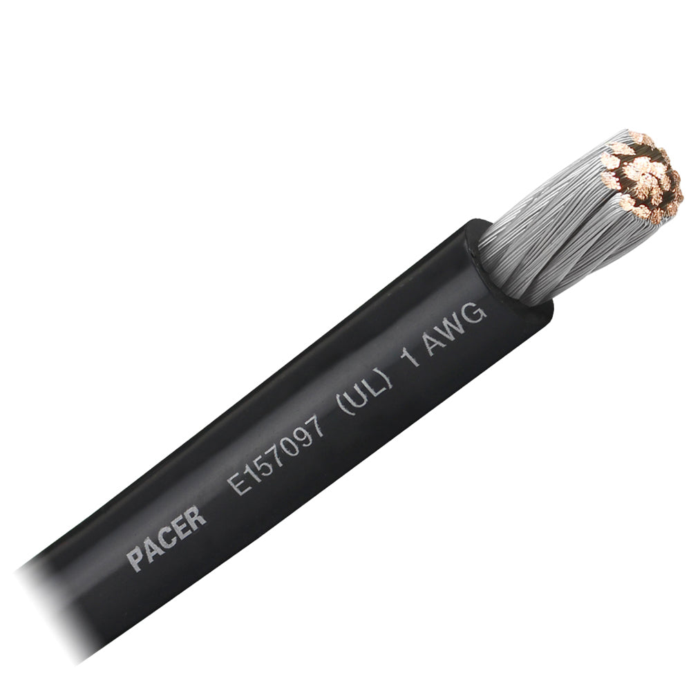 Pacer Black 1 AWG Battery Cable - Sold By The Foot OutdoorUp