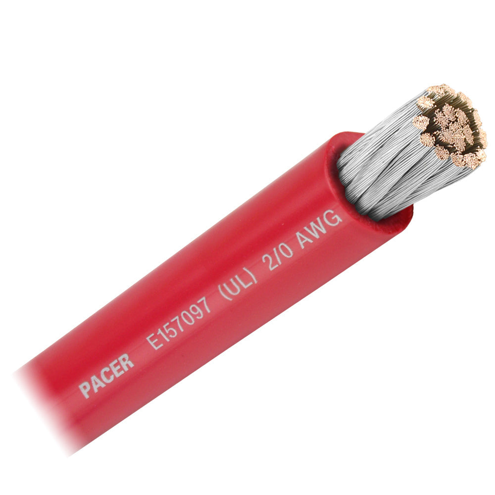 Pacer Red 2/0 AWG Battery Cable - Sold By The Foot OutdoorUp