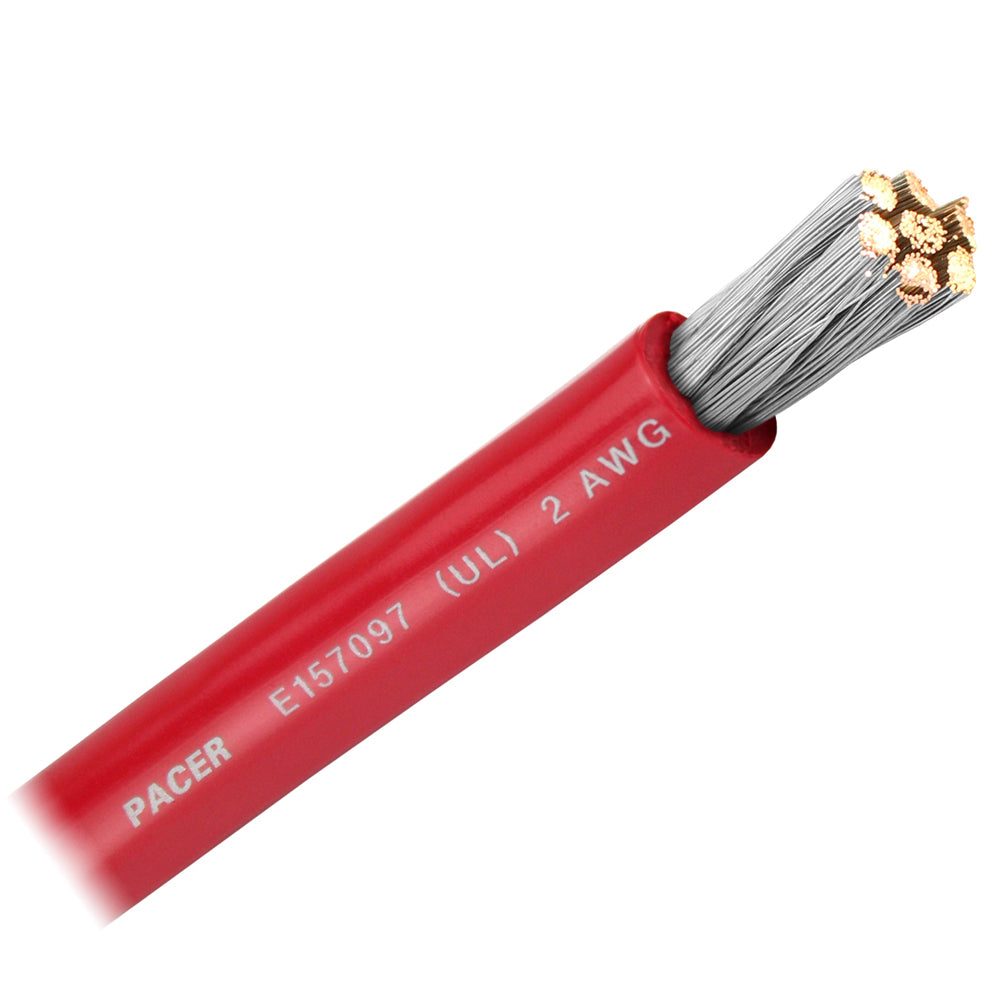 Pacer Red 2 AWG Battery Cable - Sold By The Foot OutdoorUp