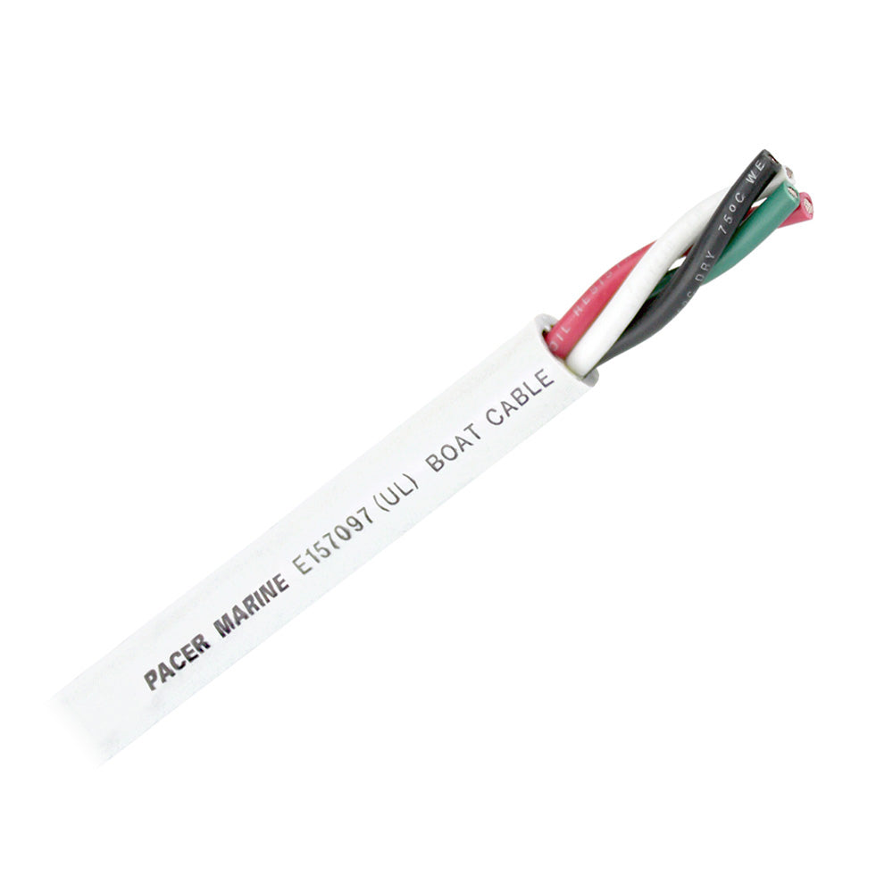 Pacer Round 4 Conductor Cable - 100 - 12/4 AWG - Black, Green, Red  White OutdoorUp