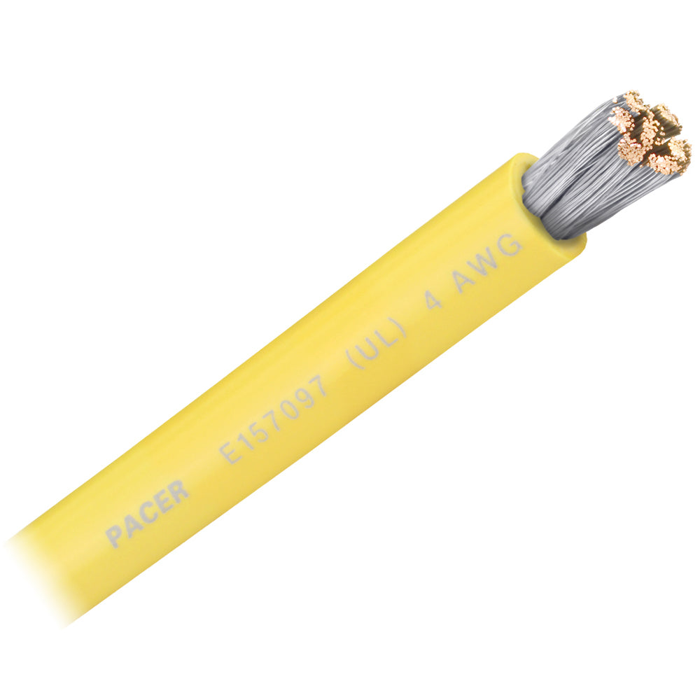 Pacer Yellow 4 AWG Battery Cable - Sold By The Foot OutdoorUp