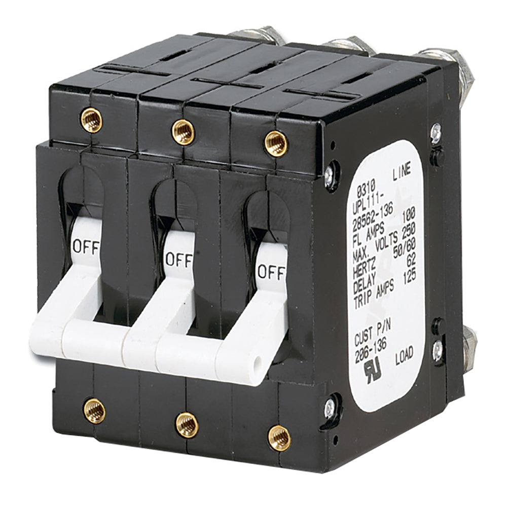 Paneltronics 'C' Frame Magnetic Circuit Breaker - 100 Amp - Triple Pole - White OutdoorUp