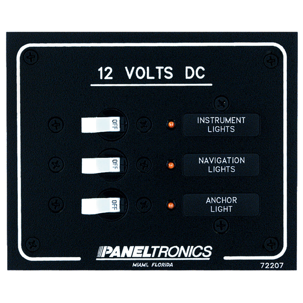 Paneltronics Standard DC 3 Position Breaker Panel w/LEDs OutdoorUp