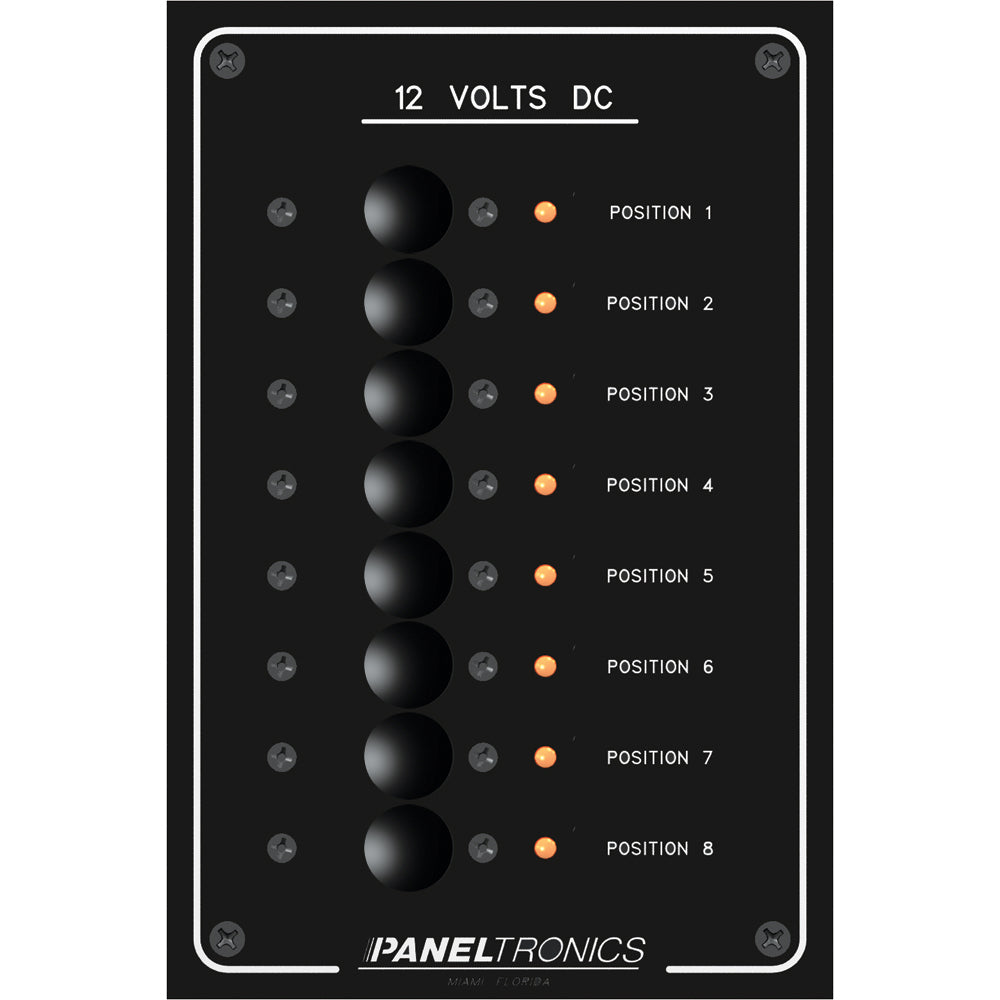 Paneltronics Standard Panel - DC 8 Position Circuit Breaker w/LEDs OutdoorUp