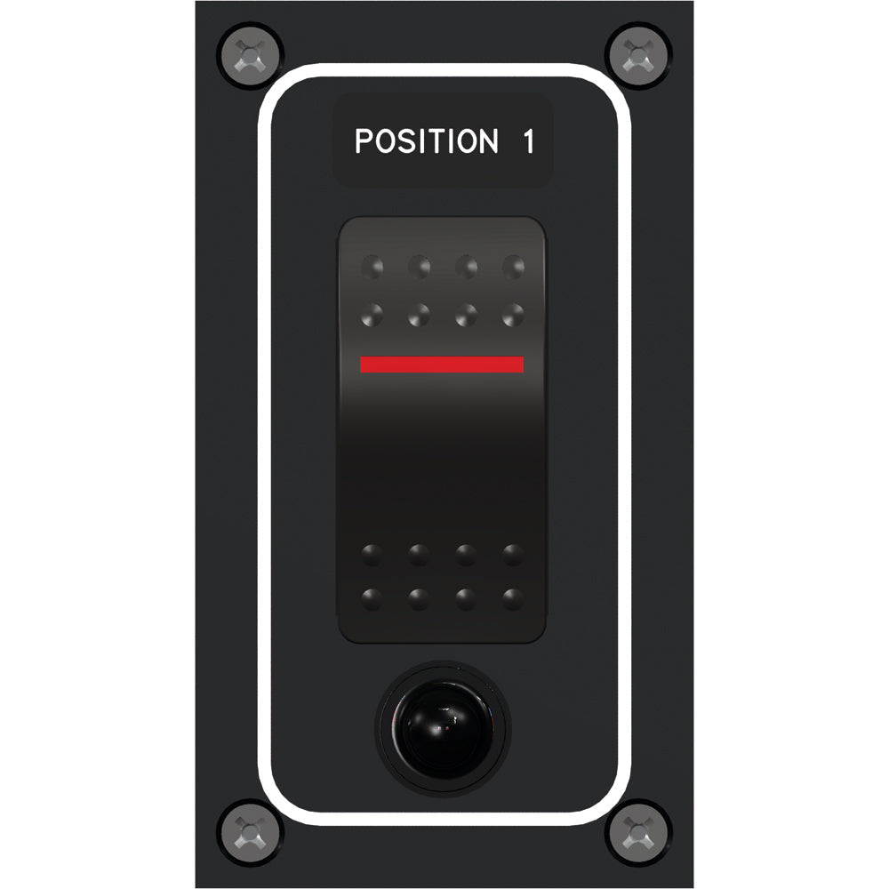 Paneltronics Waterproof Panel - DC 1-Position Illuminated Rocker Switch & Circuit Breaker OutdoorUp