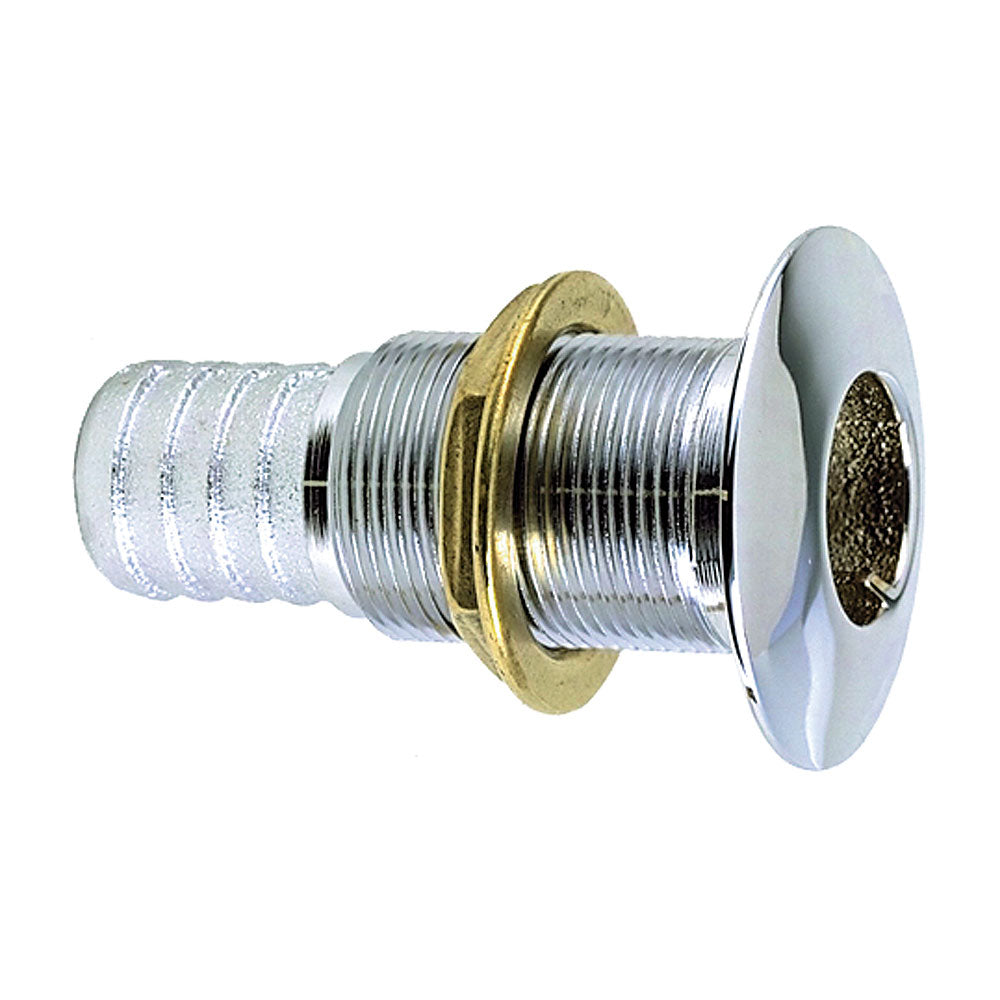 Perko 1-1/2" Thru-Hull Fitting f/ Hose Chrome Plated Bronze Made in the USA OutdoorUp