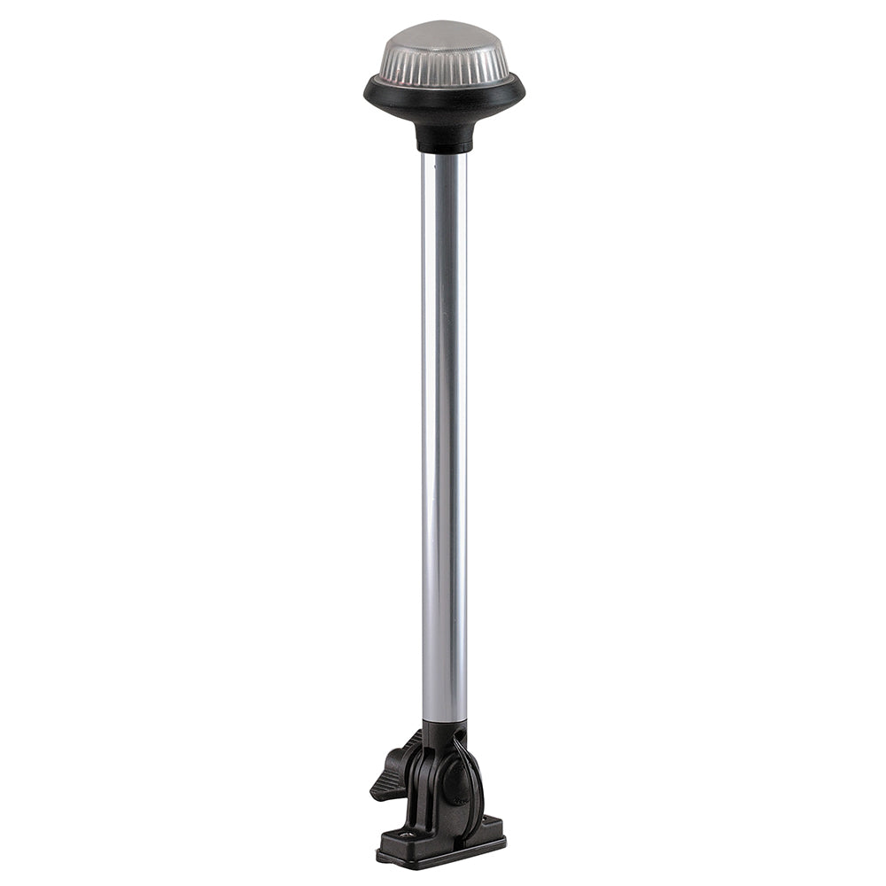 Perko Fold Down All-Round Frosted Globe Pole Light - Vertical Mount - White OutdoorUp