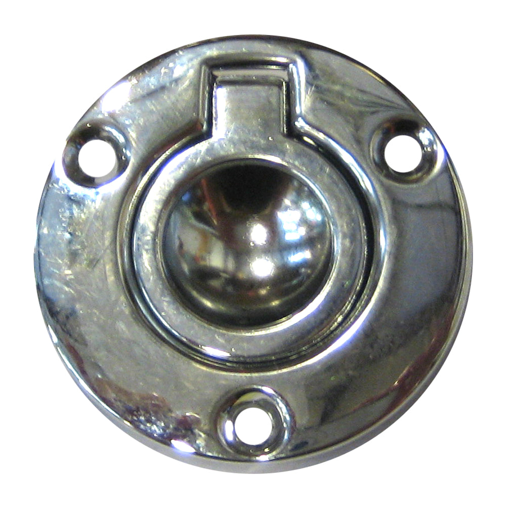 Perko Round Flush Ring Pull - 2" - Chrome Plated Zinc OutdoorUp