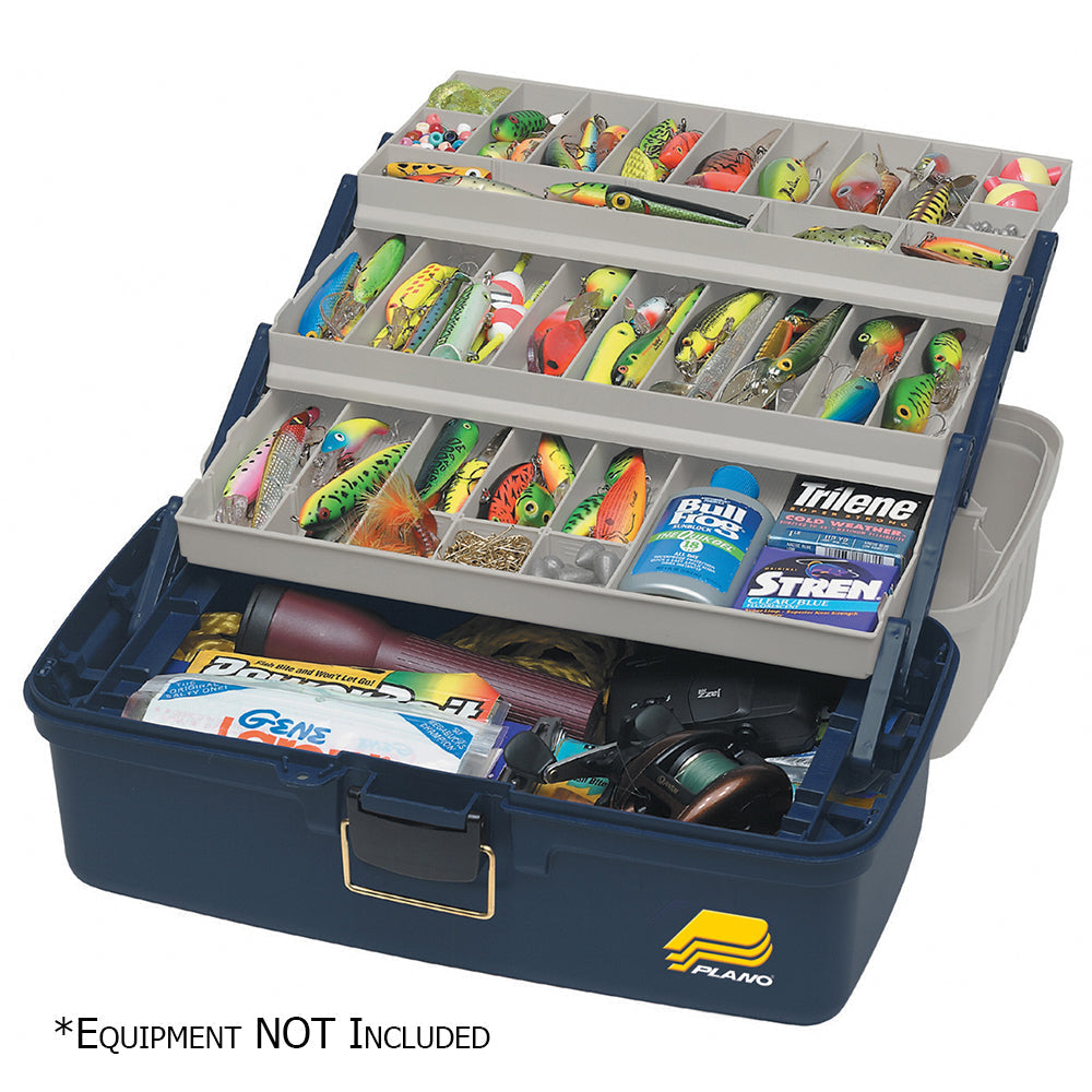 Plano Three-Tray Fixed Compartment Tackle Box - XL OutdoorUp