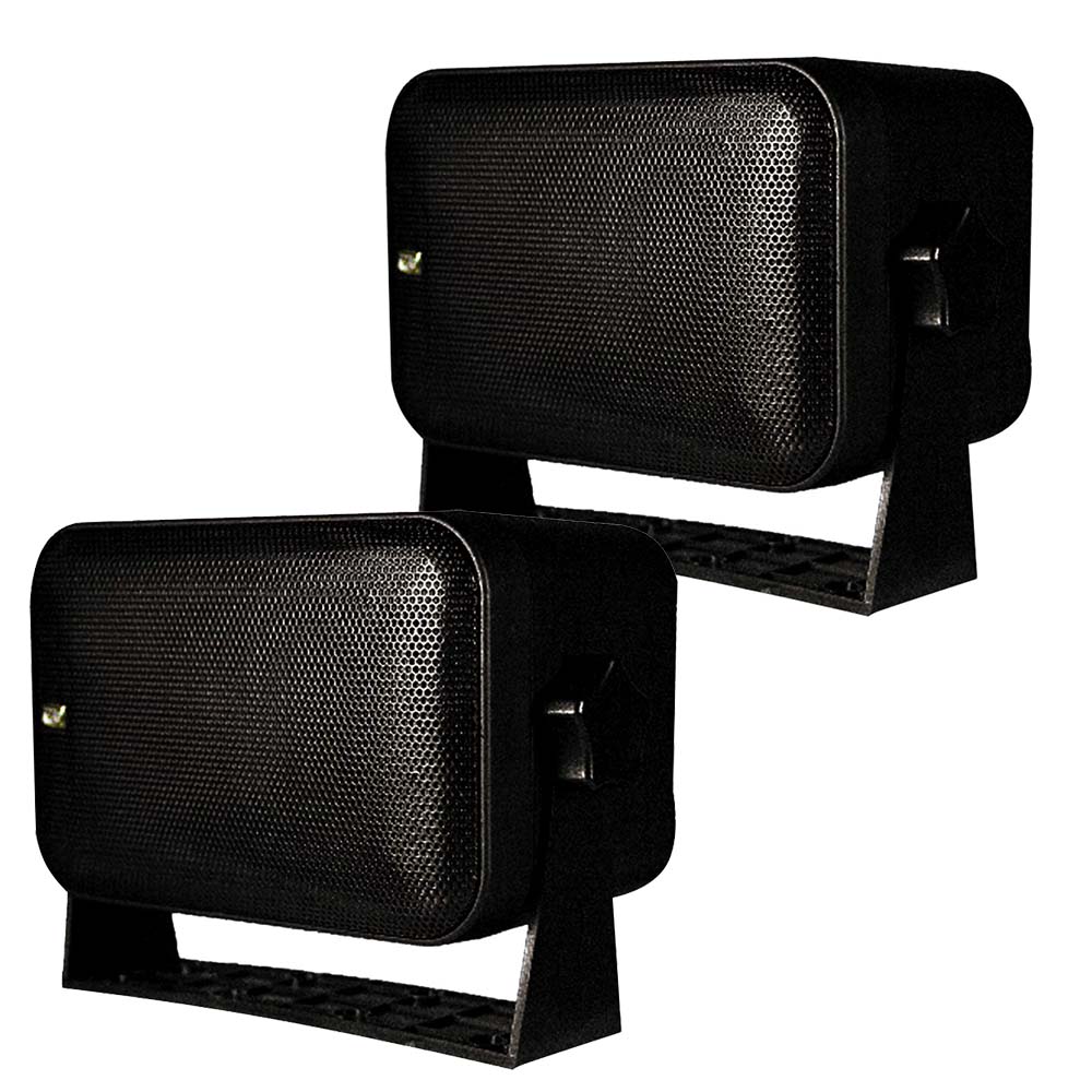 Poly-Planar Box Speakers - Pair - Black OutdoorUp