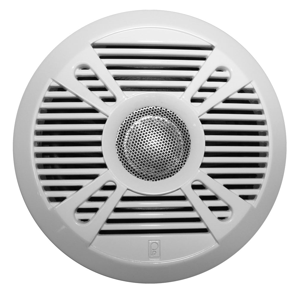 Poly-Planar MA-7050 5" 160 Watt Speakers - White/Grey Grill Covers OutdoorUp