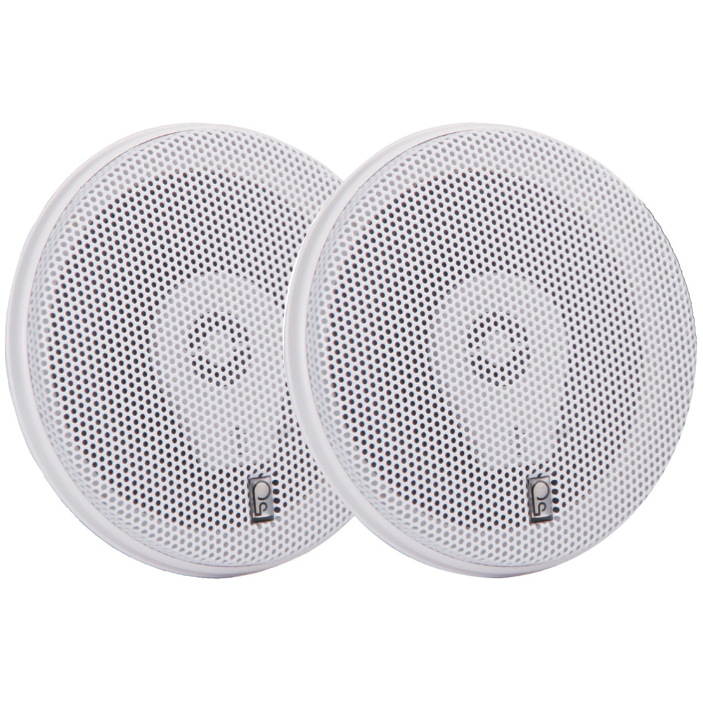 Poly-Planar MA-8506 6" 200 Watt Titanium Series Speakers - White OutdoorUp