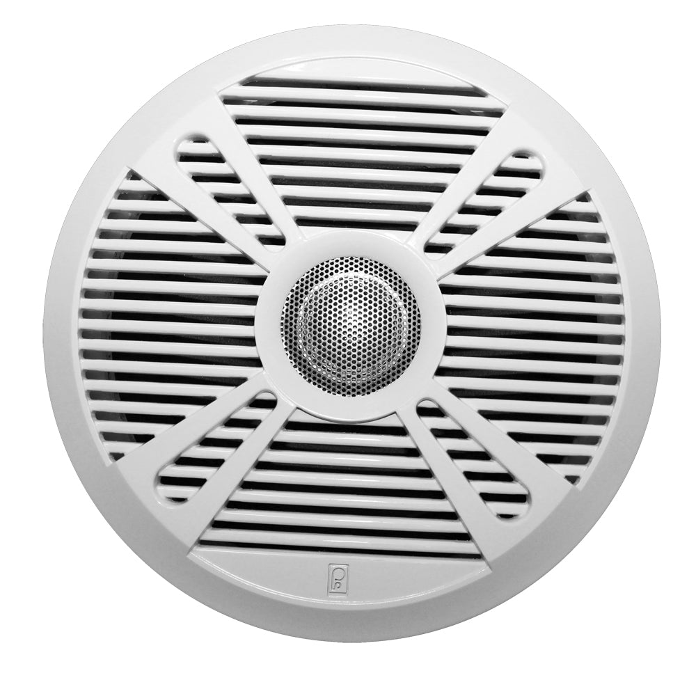 Poly-Planar MA7065 6.5" 2-Way Marine Speaker w/2 Grills - White  Graphite OutdoorUp