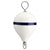 Polyform 17" CM Mooring Buoy w/SS Iron - White Blue Stripe OutdoorUp