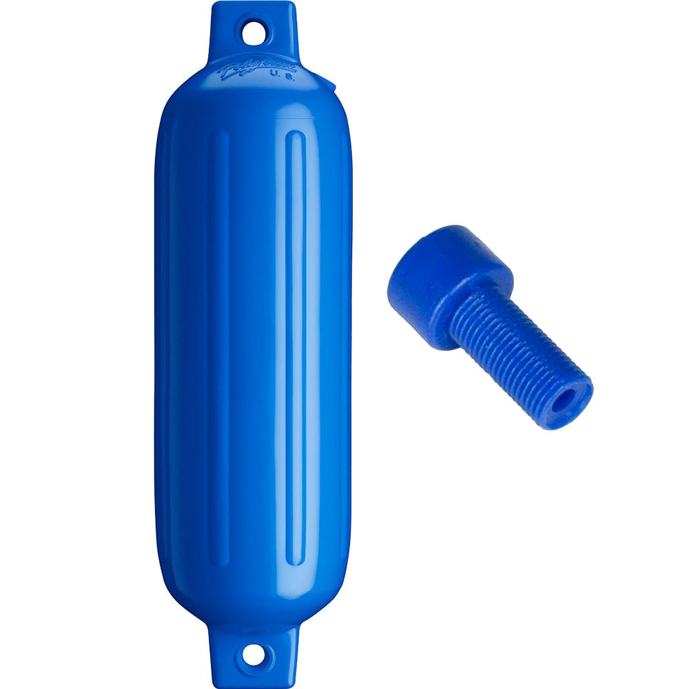 Polyform G-3 Twin Eye Fender 5.5" x 19" - Blue w/Adapter OutdoorUp