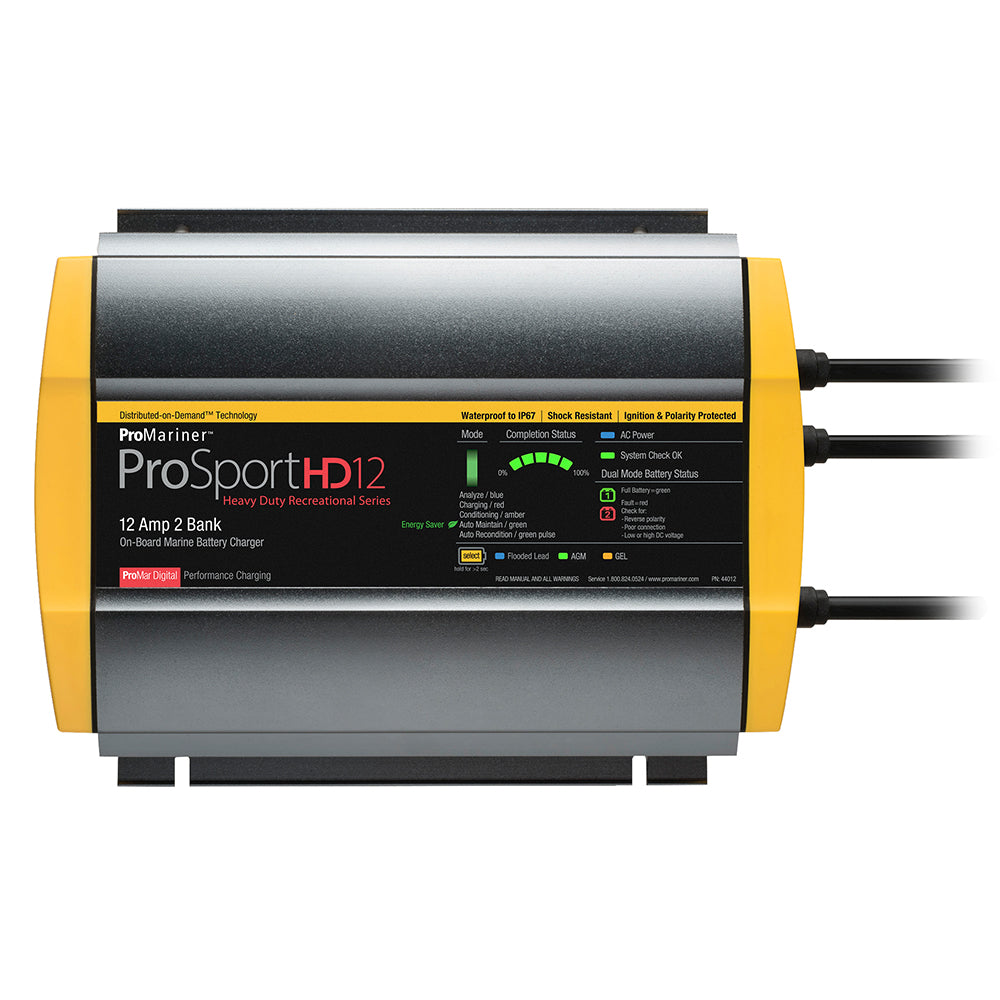 ProMariner ProSportHD 12 Gen 4 - 12 Amp - 2 Bank Battery Charger OutdoorUp