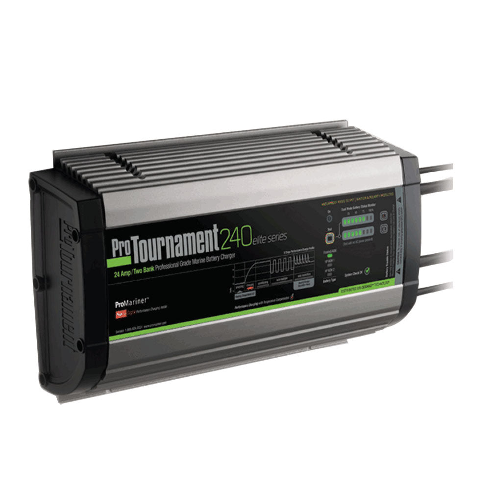 ProMariner ProTournament 240 elite Dual Charger - 24 Amp, 2 Bank OutdoorUp