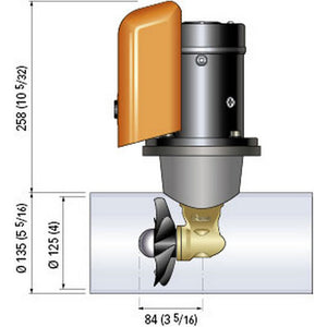 Quick Bow Thruster BTQ 125-30 30KGF - 12V - D125 - 1.5kW OutdoorUp