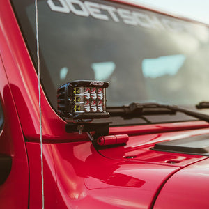 RIGID Industries 2018 Jeep Wrangler JL A-Pillar Mount f/2 D-Series, D-SS, SR-M or Ignite Lights OutdoorUp