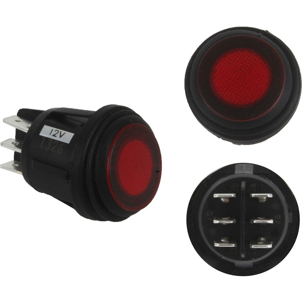 RIGID Industries 3 Position Rocker Switch - Red OutdoorUp