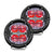 RIGID Industries 360-Series 4" LED Off-Road Fog Light Drive Beam w/Red Backlight - Black Housing OutdoorUp