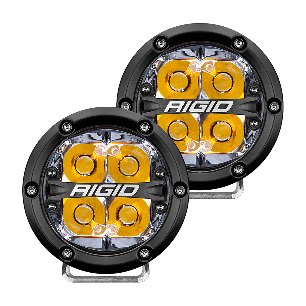 RIGID Industries 360-Series 4" LED Off-Road Spot Beam w/Amber Backlight - Black Housing OutdoorUp