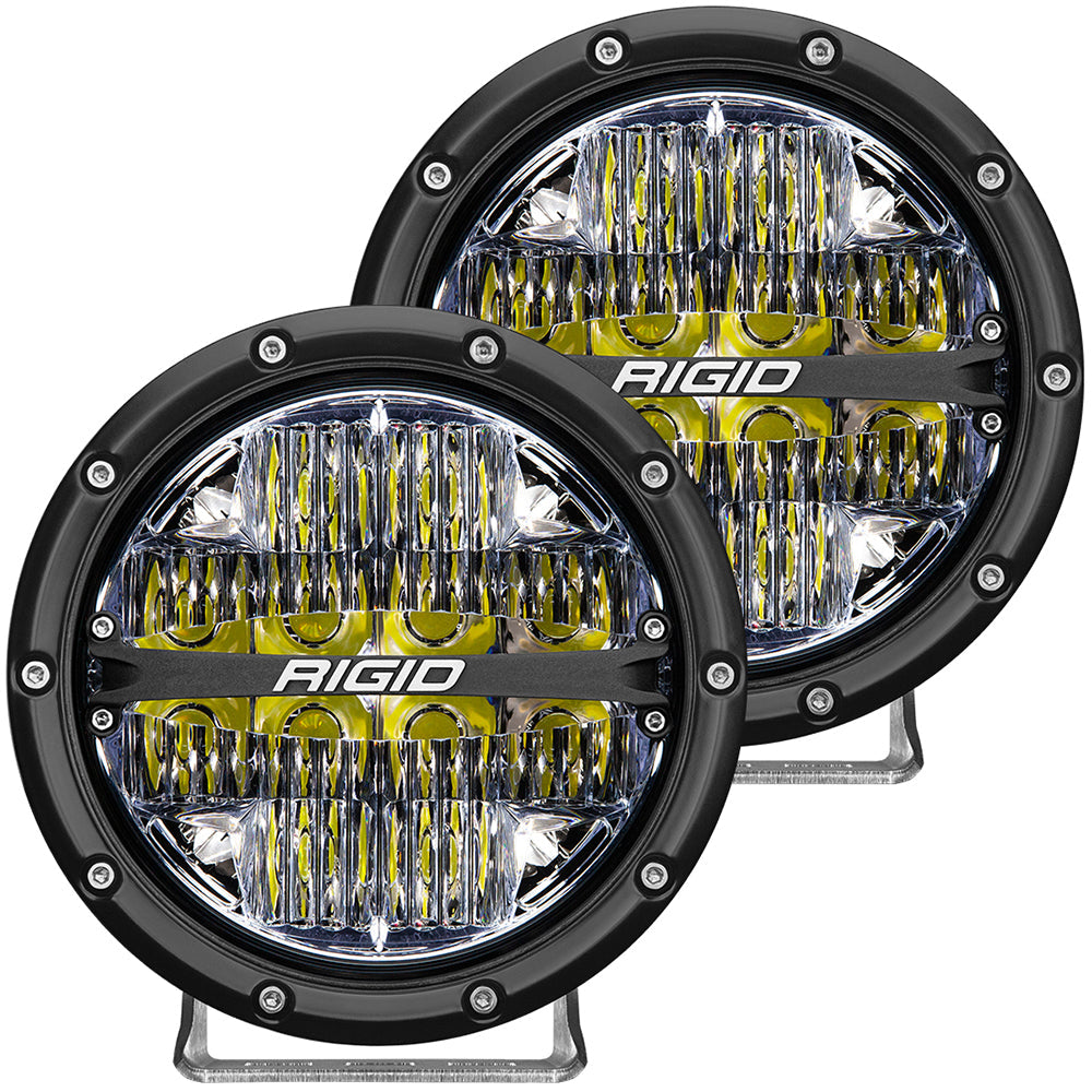 RIGID Industries 360-Series 6" LED Off-Road Fog Light Drive Beam w/White Backlight - Black Housing OutdoorUp