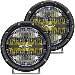 RIGID Industries 360-Series 6" LED Off-Road Fog Light Drive Beam w/White Backlight - Black Housing OutdoorUp