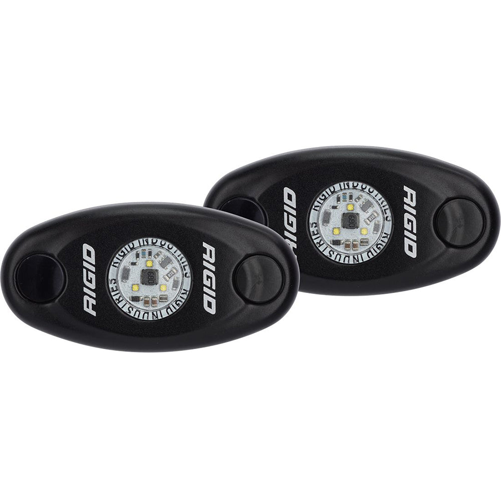 RIGID Industries A-Series Black Low Power LED Light Pair - Amber OutdoorUp