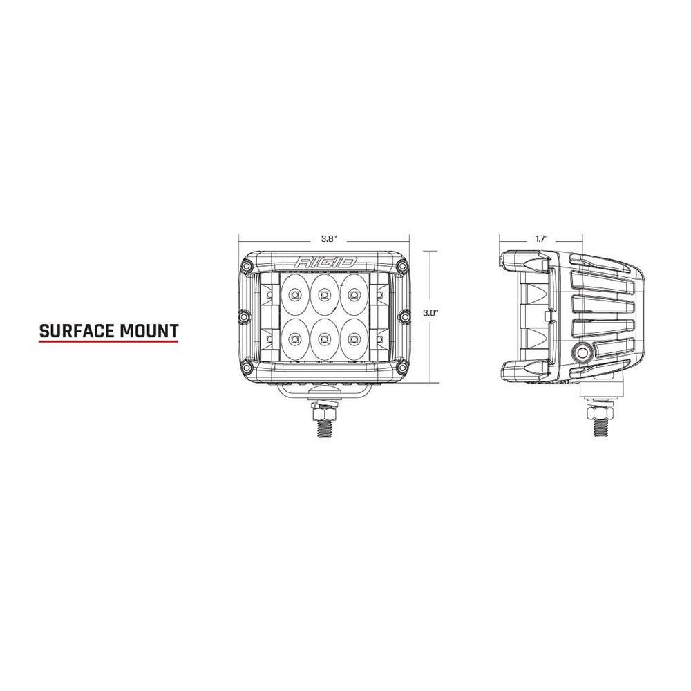 RIGID Industries D-SS PRO Flood LED Surface Mount - Pair - White OutdoorUp