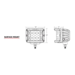 RIGID Industries D-SS Series PRO Flood LED Surface Mount - Pair - Black OutdoorUp