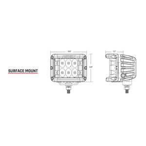 RIGID Industries D-SS Series PRO Spot LED Surface Mount - Pair - White OutdoorUp