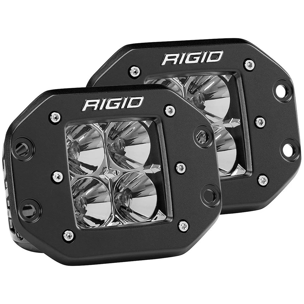 RIGID Industries D-Series PRO Flood Flush Mount Black Light - Pair OutdoorUp