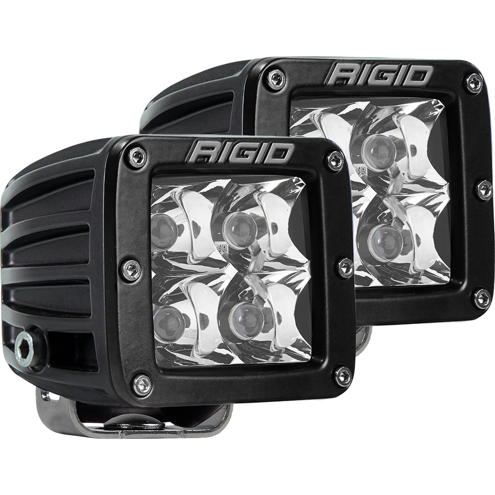 RIGID Industries D-Series PRO Hybrid-Spot LED - Pair - Black OutdoorUp