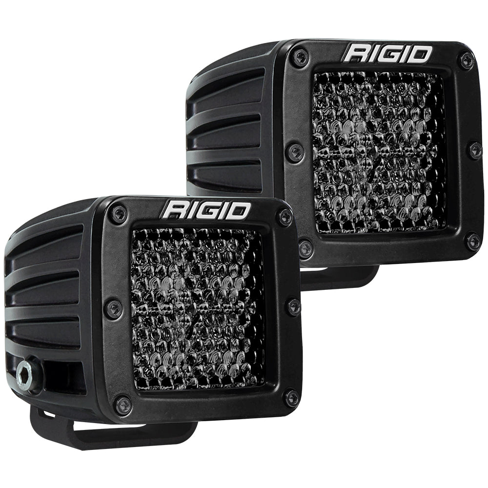 RIGID Industries D-Series Pro Spot Diffused Midnight Surface Mount - Pair OutdoorUp