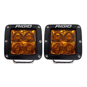 RIGID Industries D-Series Spot w/Amber Pro Lens - Pair OutdoorUp