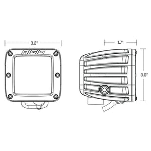 RIGID Industries D-Series Spot w/Amber Pro Lens - Pair OutdoorUp