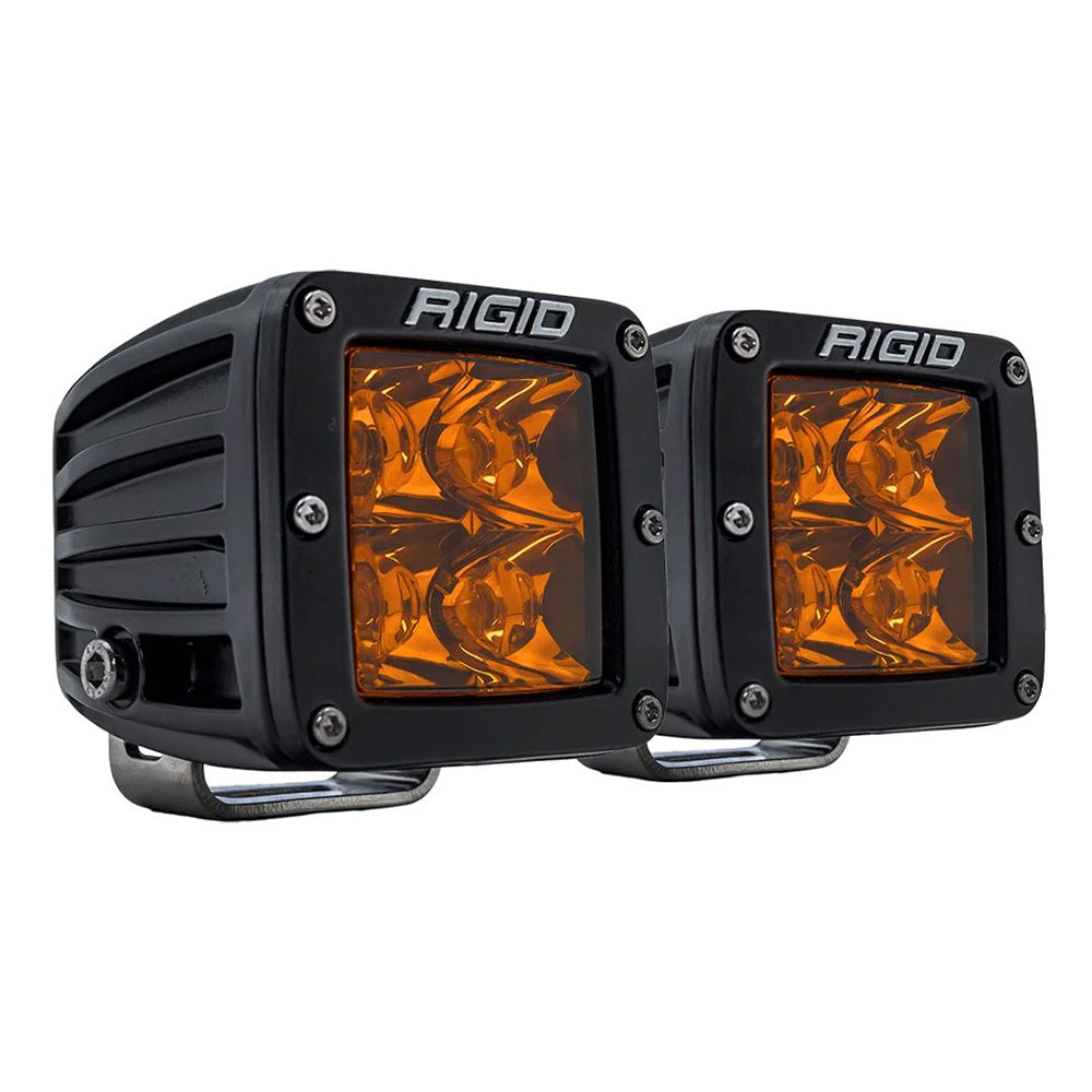 RIGID Industries D-Series Spot w/Amber Pro Lens - Pair OutdoorUp