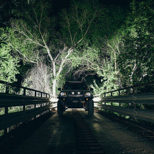 RIGID Industries Radiance Scene Lights - Flush Mount Pair - Black w/Blue LED Backlights OutdoorUp