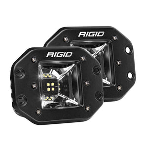 RIGID Industries Radiance Scene Lights - Flush Mount Pair - Black w/White LED Backlight OutdoorUp