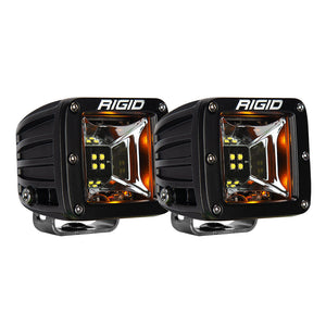 RIGID Industries Radiance Scene Lights - Surface Mount Pair - Black w/Amber LED Backlights OutdoorUp