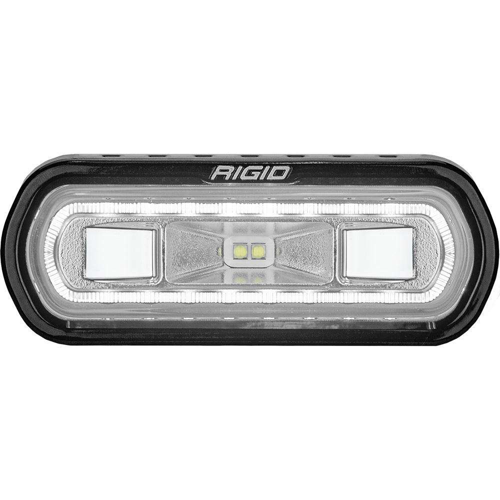 RIGID Industries SR-L Series Marine Spreader Light - Black Surface Mount - White Light w/White Halo OutdoorUp