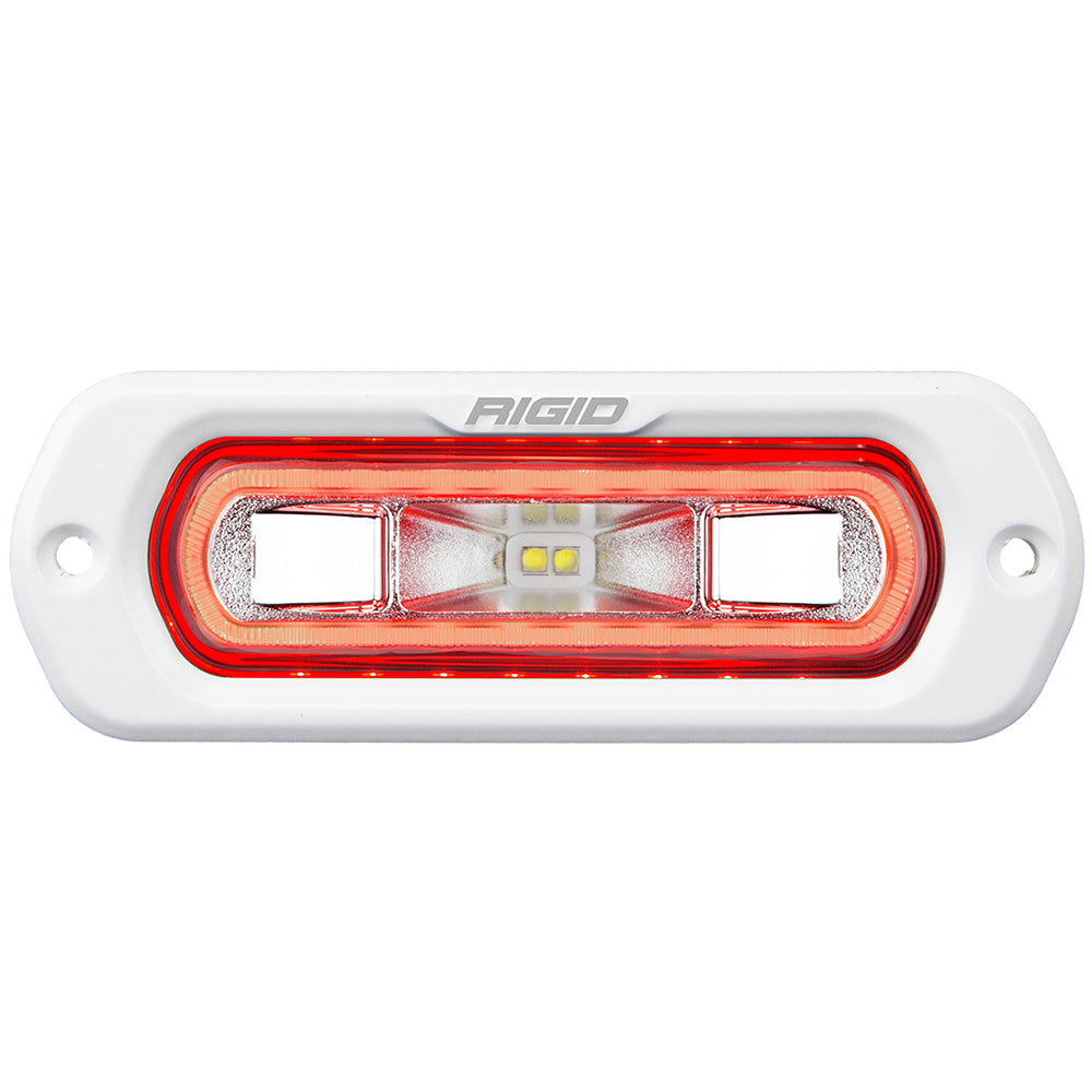 RIGID Industries SR-L Series Marine Spreader Light - White Flush Mount - White Light w/Red Halo OutdoorUp