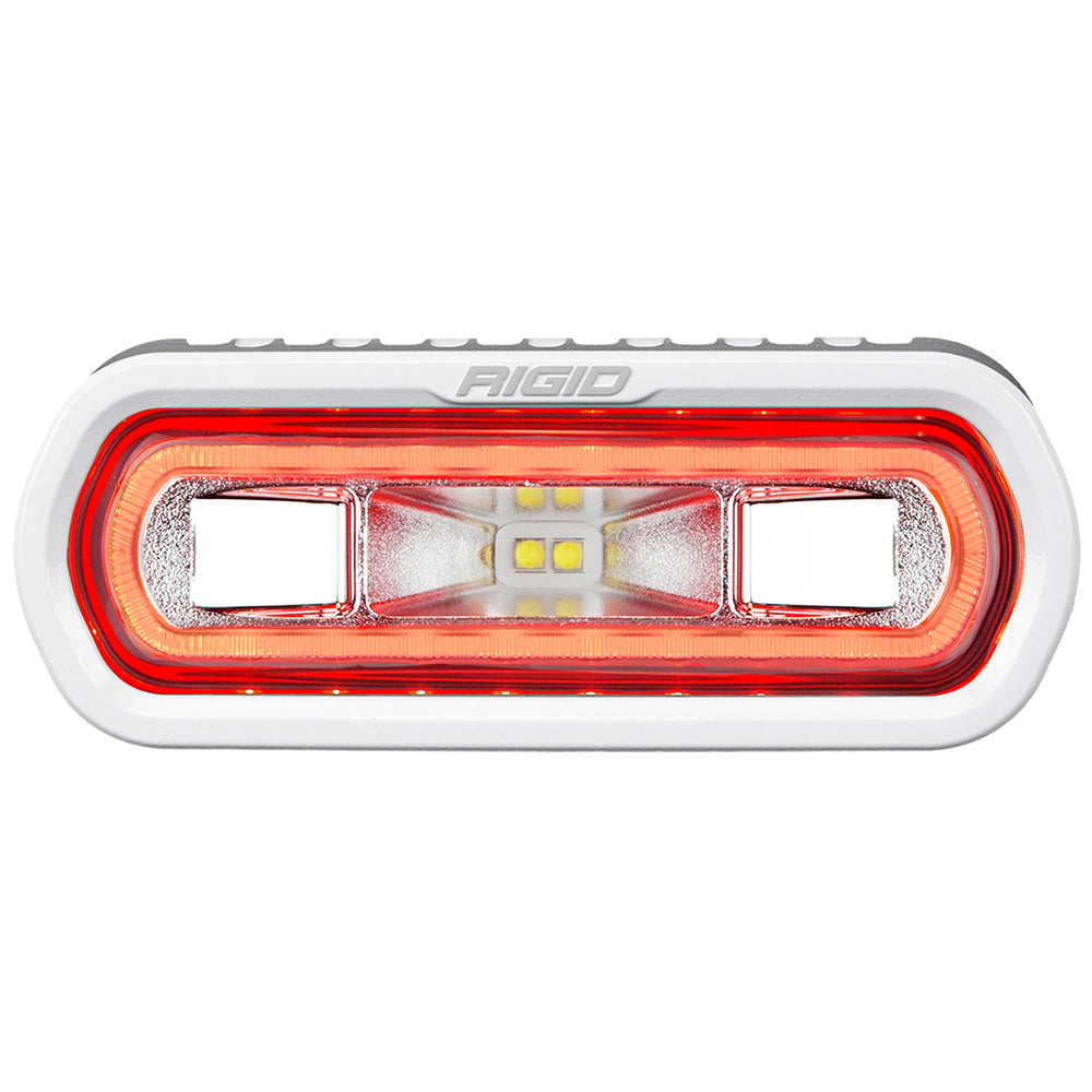 RIGID Industries SR-L Series Marine Spreader Light - White Surface Mount - White Light w/Red Halo OutdoorUp