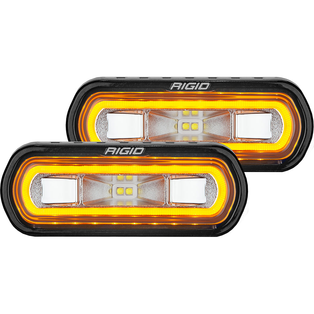 RIGID Industries SR-L Series Surface Mount Spreader Light - Black Housing - Amber Halo OutdoorUp