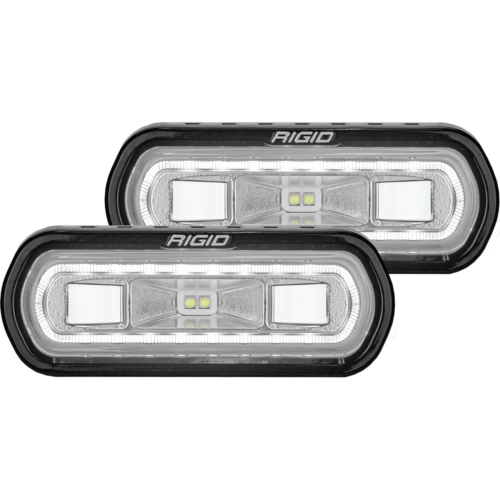 RIGID Industries SR-L Series Surface Mount Spreader Light - Black Housing - White Halo OutdoorUp