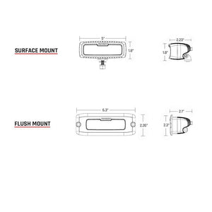 RIGID Industries SR-Q PRO Back Up Light Kit - Surface Mount Diffused - Pair - Black OutdoorUp