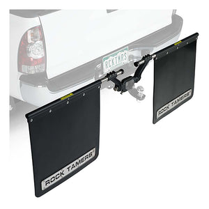 ROCK TAMERS 2.5" Hub Mudflap System - Matte Black/Stainless OutdoorUp