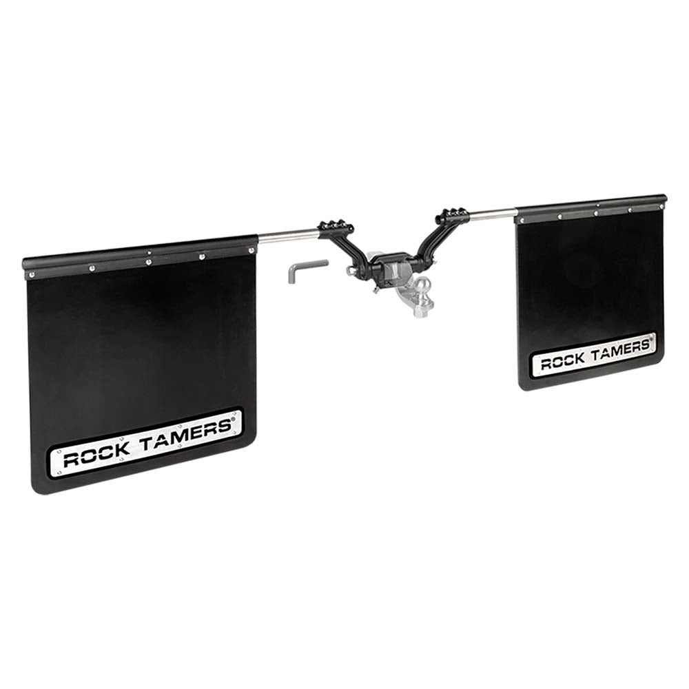 ROCK TAMERS 2" Hub Mudflap System - Matte Black/Stainless OutdoorUp